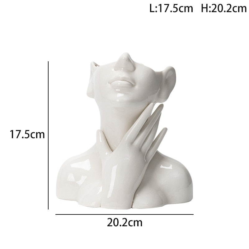 Interior Decor The Body Art Abstract Ceramic Pottery Vase Art Flower Creative Flowerpot Desktop Ornaments Home Decorations Ceramic Vase DailyAlertDeals A