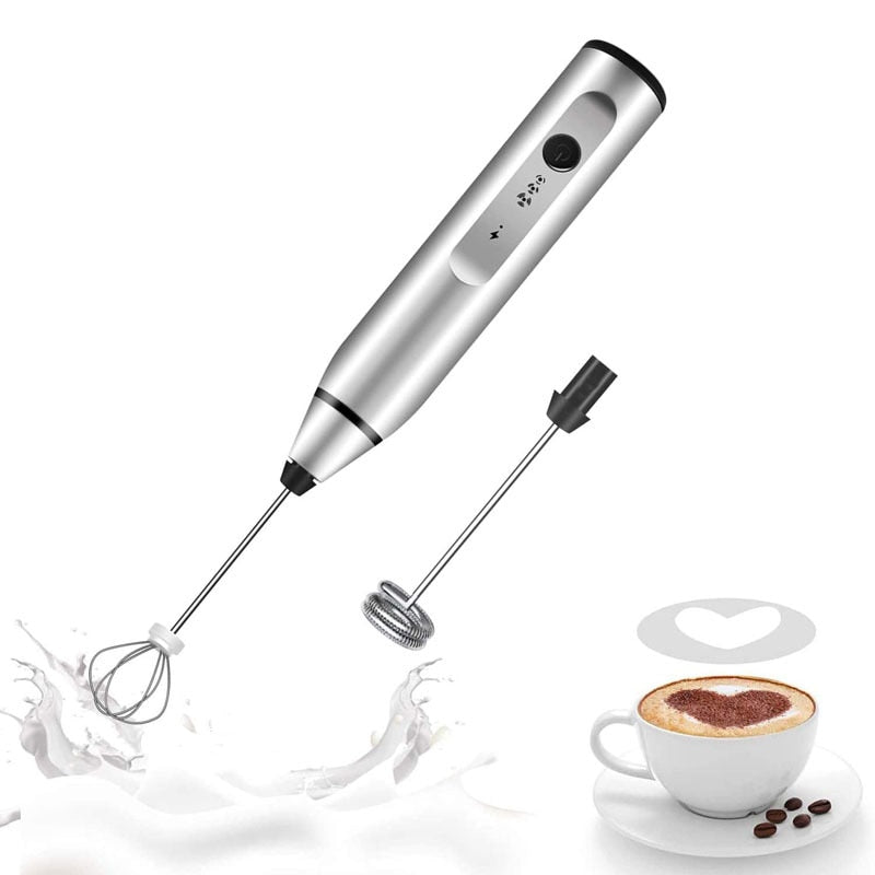 4 in 1 Electric Milk Frothers Handheld Wireless Blender USB Mini Coffee Maker Whisk Mixer Cappuccino Cream Egg Beater Food Blender Electric Milk Frothers DailyAlertDeals