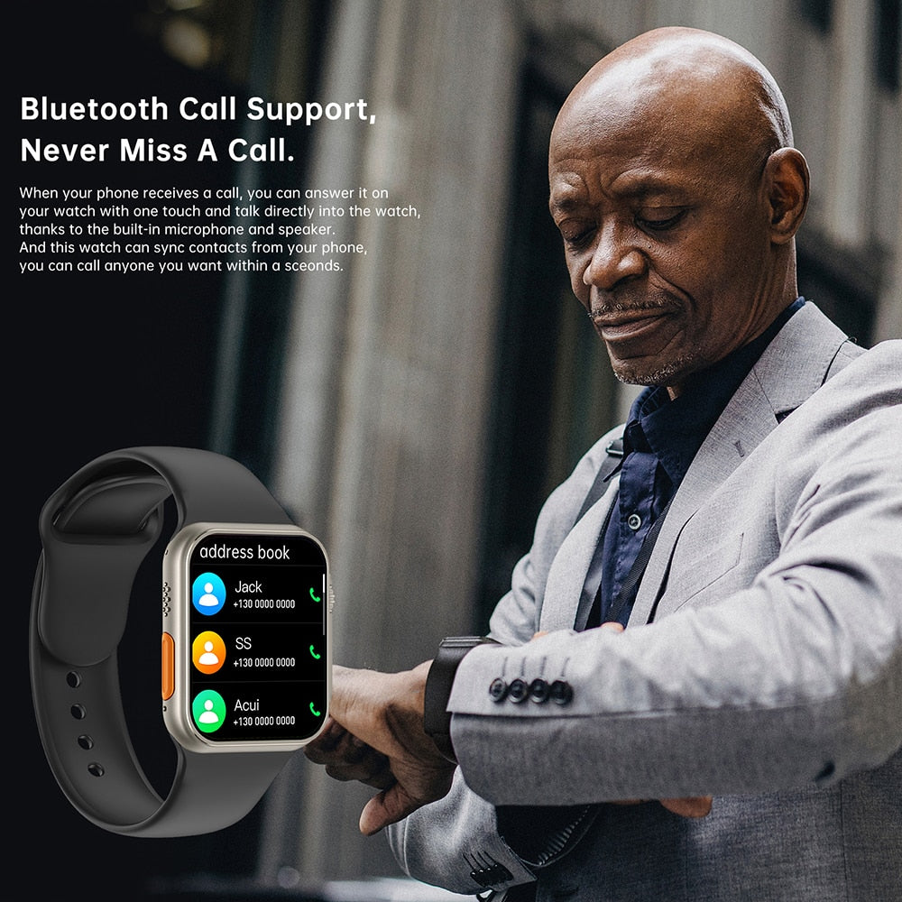 NEW Smart Watch Ultra Series 8 NFC 49MM Smartwatch Men Women Bluetooth Call Waterproof Wireless Charging HD Screen for Apple smart watch DailyAlertDeals