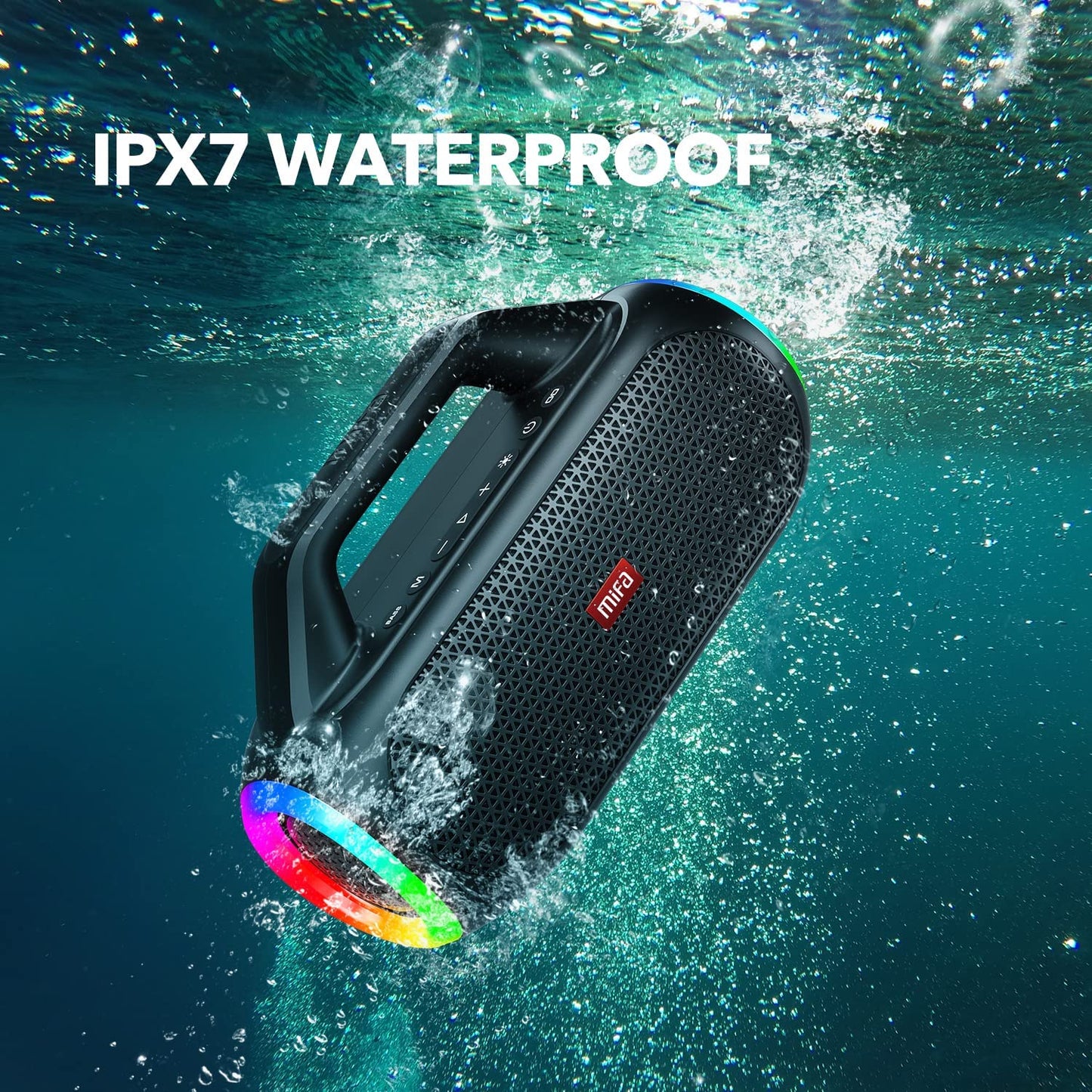 mifa WildBox Bluetooth Speaker 60W Bluetooth 5.3 Wireless Speakers Loud with BassUp Technology IPX7 Waterproof Camping Speaker Loud Wireless Speakers DailyAlertDeals