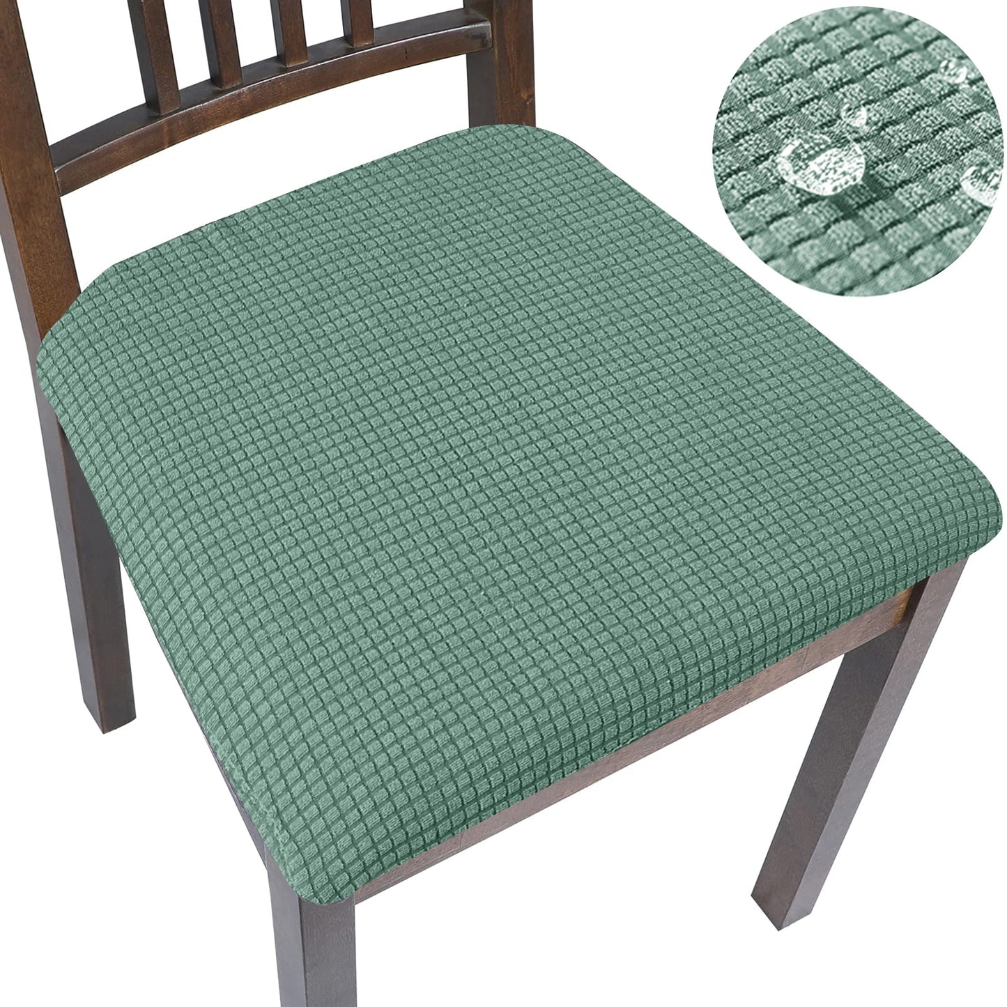 Spandex Jacquard Chair Cushion Cover Dining Room Upholstered Cushion Solid Chair Seat Cover Without Backrest Furniture Protector high chair covers DailyAlertDeals Waterproof-13 1 Piece