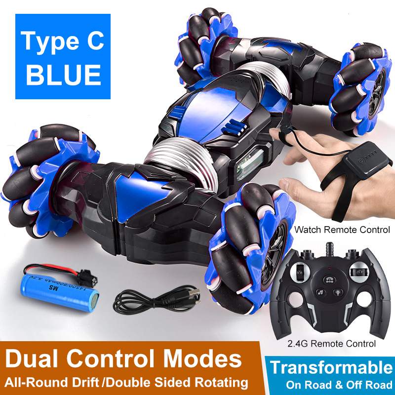 RC Car 4WD Radio Control Stunt Car Gesture Induction Twisting Off-Road Vehicle Drift RC Toys With Light & Music RC Car Toys for children DailyAlertDeals