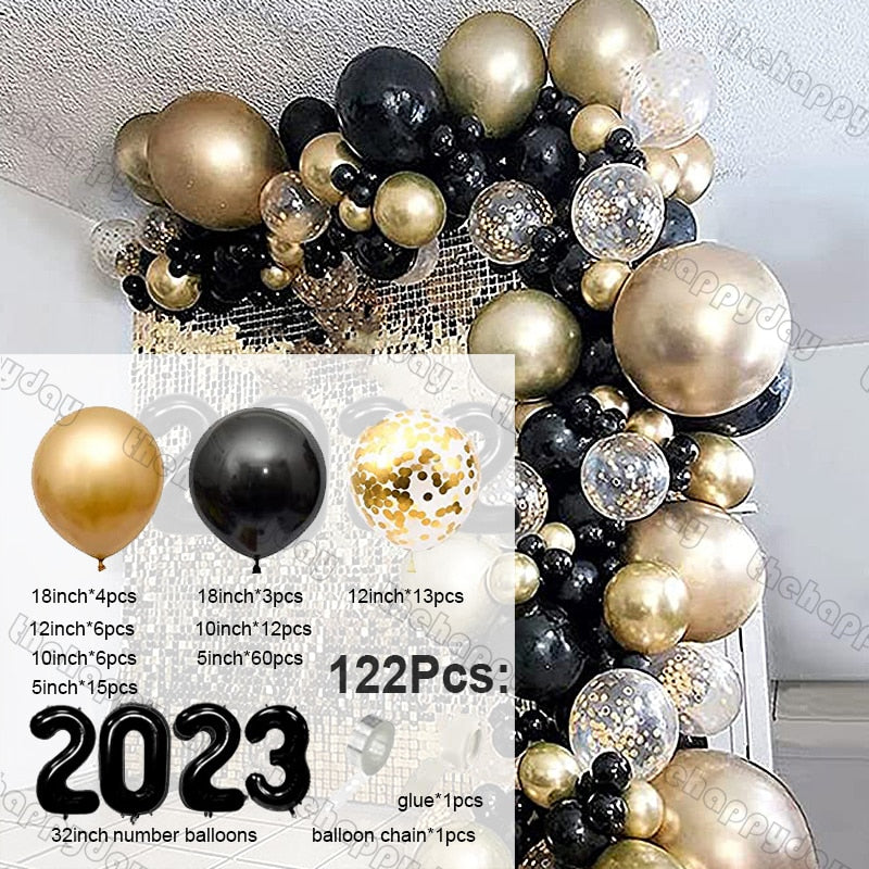 Christmas Balloon Arch Green Gold Red Box Candy Balloons Garland Cone Explosion Star Foil Balloons Christmas Decoration Party Christmas Balloons DailyAlertDeals 122pcs new year Other