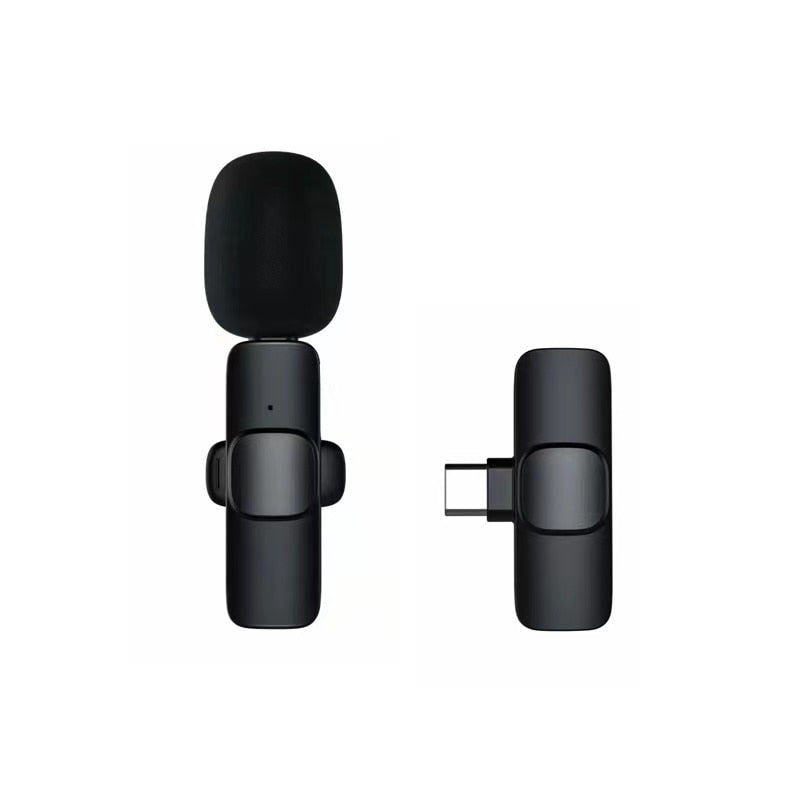 Wireless Lavalier Microphones & Systems Portable Audio Video Recording Mini Mic For iPhone Android Facebook Youtube Live Broadcast Gaming wiresless mircophone DailyAlertDeals Type-C