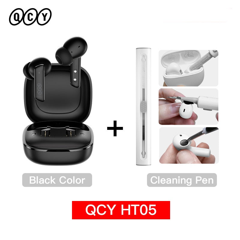 TWS Wireless Bluetooth Earphones handset Earbuds with Noise Cancelling Wireless Bluetooth 5.2 Headphones 6 Mic ENC HD Call TWS Earphones Wireless Bluetooth handset DailyAlertDeals Black with ClearPen USA
