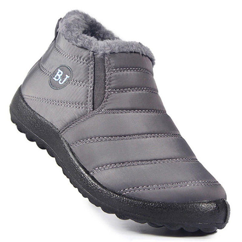 Men Boots 2022 Winter Shoes For Men Waterproof Snow Boots Winter Botas Hombre Warm Fur Ankle Boots Mens Free Shipping Botines 0 DailyAlertDeals Gray 35