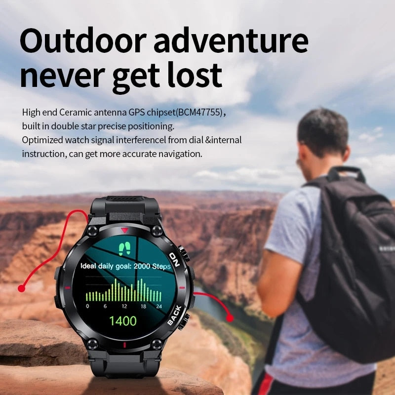 LIGE GPS New Smart Watch Men 480mAh Bracelet Sports Fitness Outdoors Watch IP68 Waterproof Smart Clock Call Reminder Smartwatch smart watch DailyAlertDeals