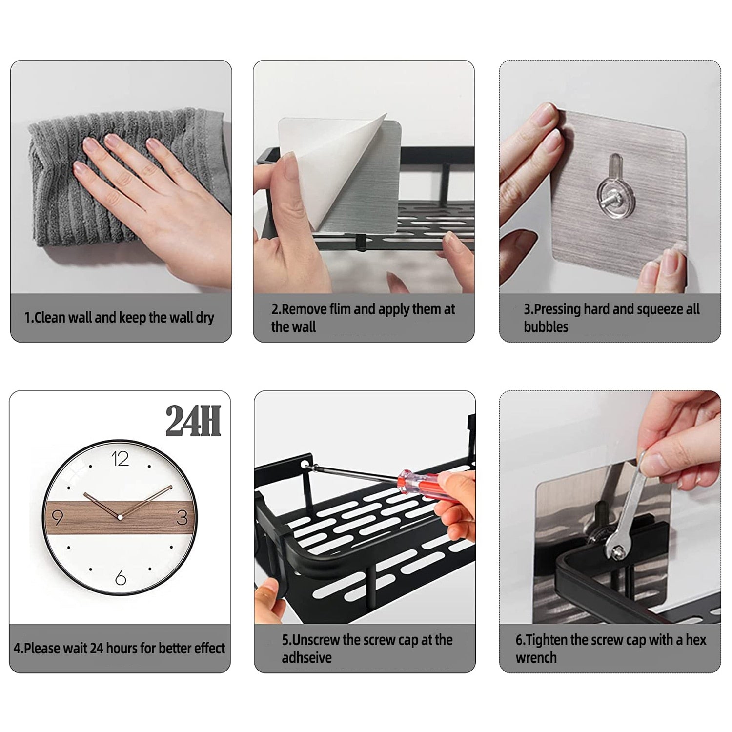 Bathroom Shelf Makeup Storage Organizer Aluminum Alloy Shampoo Rack Shower Shelf Bathroom Accessories No Drill Wall Shelf Corner Wall Shelves DailyAlertDeals