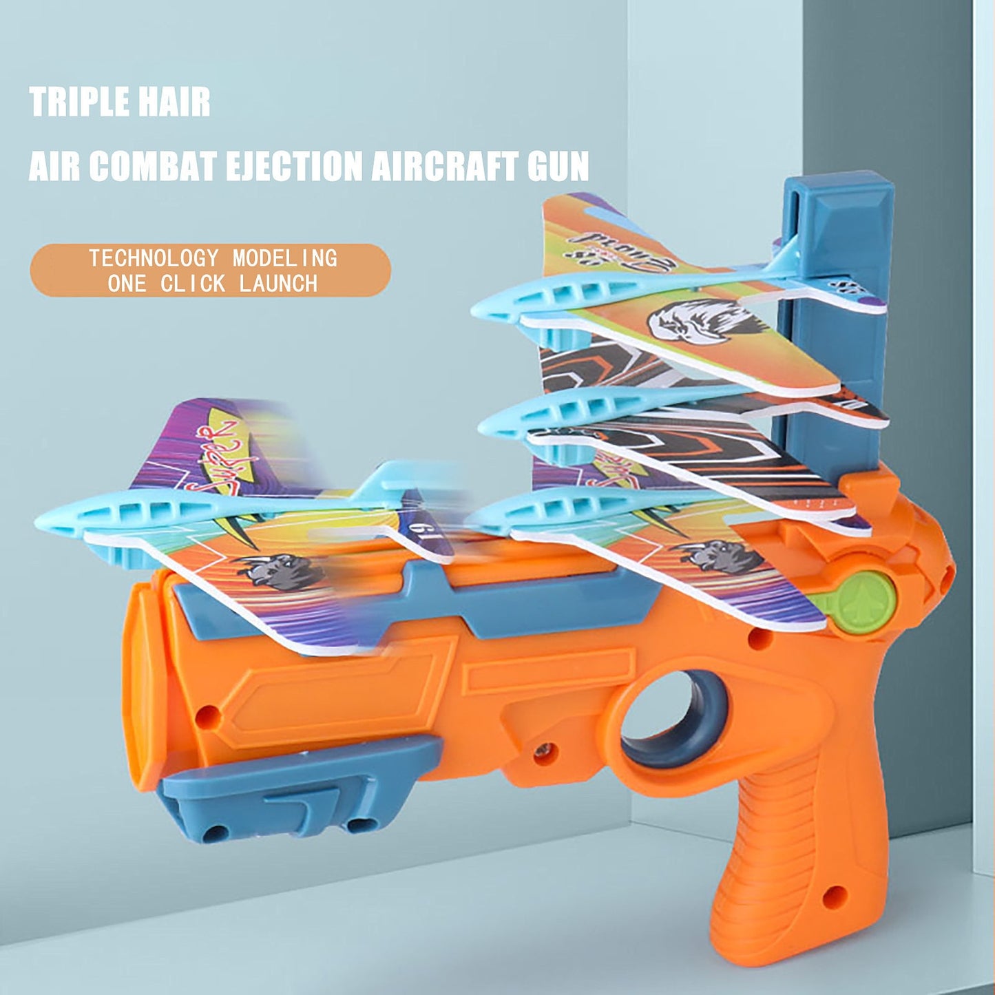 Airplane Launcher Toy Catapult Gun Toy With 6 Small Plane One-Click Ejection Shooting Gun Airplane Toys for Kids Boy Gift Airplane Launcher Bubble Catapult With 6 Small Plane Toy for children kids boy DailyAlertDeals