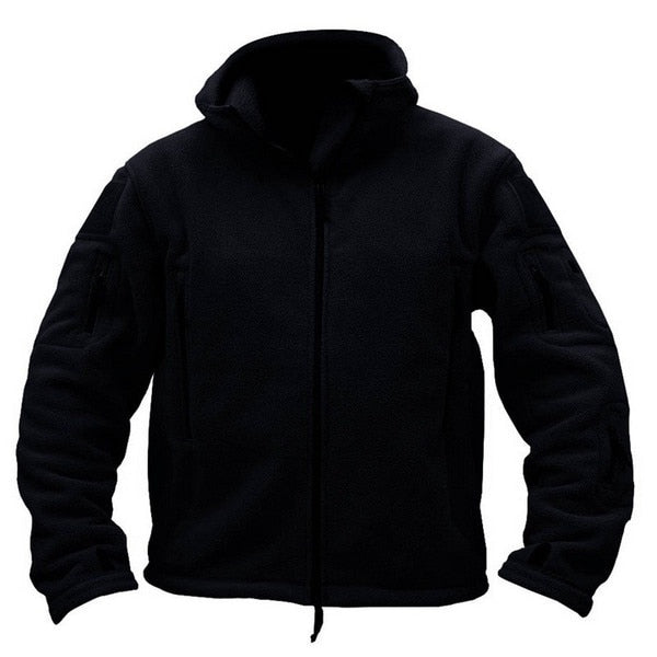 Tactical Jacket Combat Jacket Military Fleece Outdoor Sports Hiking Polar Jacket 0 DailyAlertDeals black S
