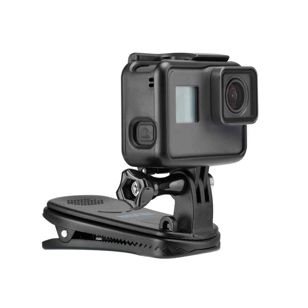TELESIN For GoPro Hero 11 10 9 8 7 6 Backpack Clip 360 Rotary Clip Mount for Osmo Action Xiaoyi Insta360 X2 ONE R Action Carema Photo Mounting Supplies DailyAlertDeals