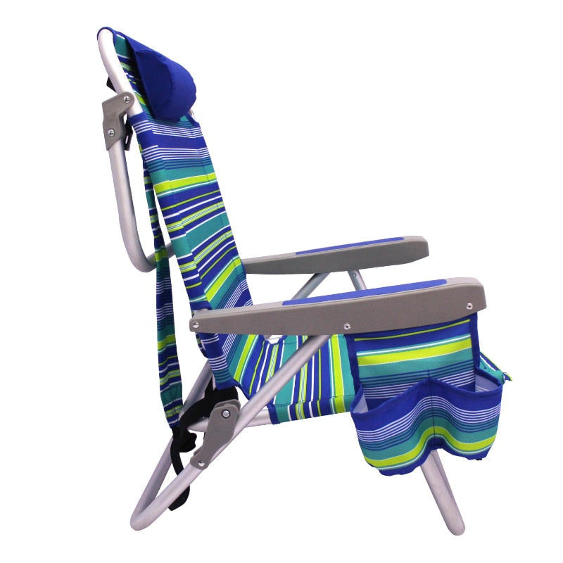 Mainstays 2PCS Folding Event Lay-Flat Backpack Chair Outdoor Portable Reclining Beach Chair Outdoor Chairs DailyAlertDeals