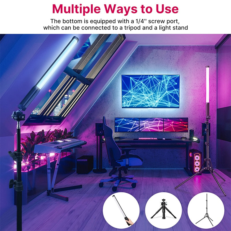 Ulanzi VL119 Handheld RGB Colorful Stick Light 19.68 inch Handheld LED Light Wand CRI 95+ 2500K-9000K Photography Studio Lamp 0 DailyAlertDeals