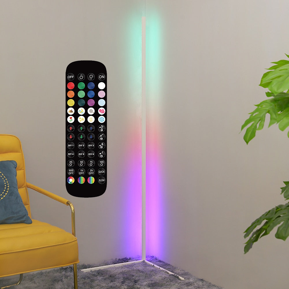 Modern Led Floor Lamp RGB Nordic Floor Lamps Living Room Indoor RGB Atmosphere Floor Light Standing Lamps for Bedroom Decoration 0 DailyAlertDeals White-Remote control RGBW EU Plug