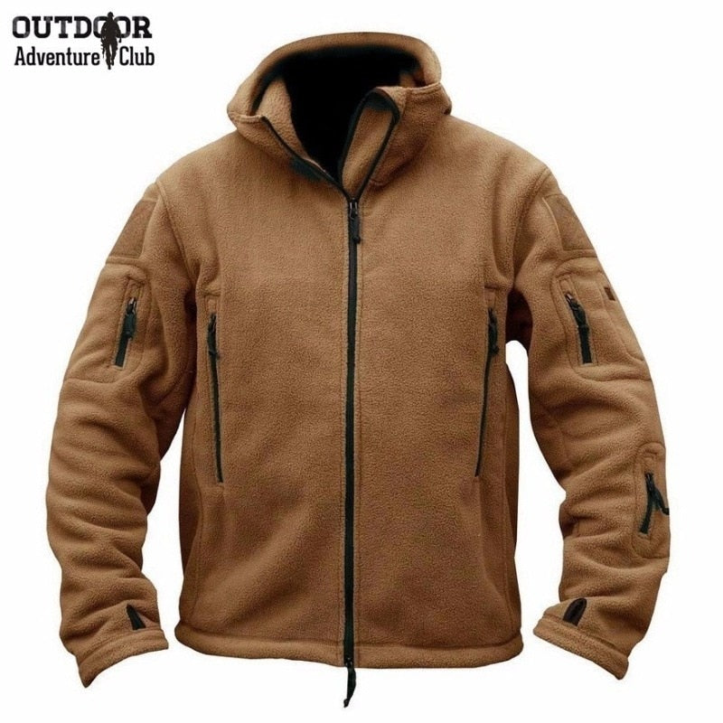 Tactical Jacket Combat Jacket Military Fleece Outdoor Sports Hiking Polar Jacket 0 DailyAlertDeals khaki S