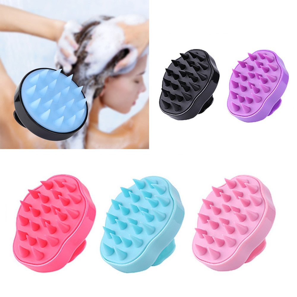 Silicone Hair Scalp Massage Brush Comb Shampoo Hair Washing Comb Magic Handle Brush Bath Spa Massage Brush Escova De Cabelo DailyAlertDeals
