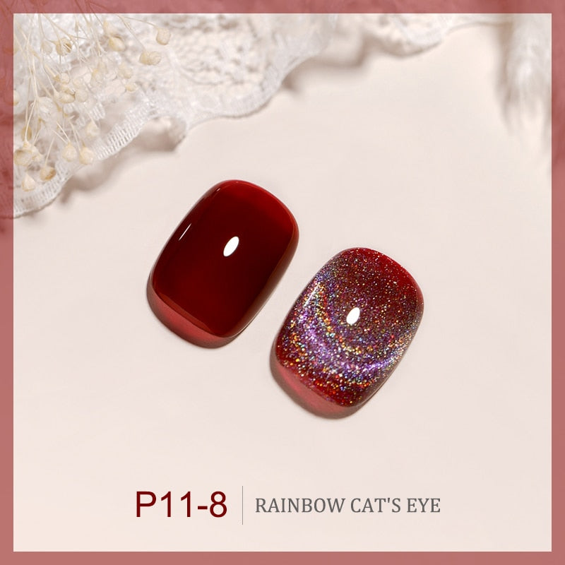 SKVP Gel Nail Polish Cat Eye Gel Semi Permanent Uv Varnish Gel Nail Art 8ML Glitter Effect Off Nail Polish Gel For Nails Design nail polish DailyAlertDeals P11-8-1(V29)