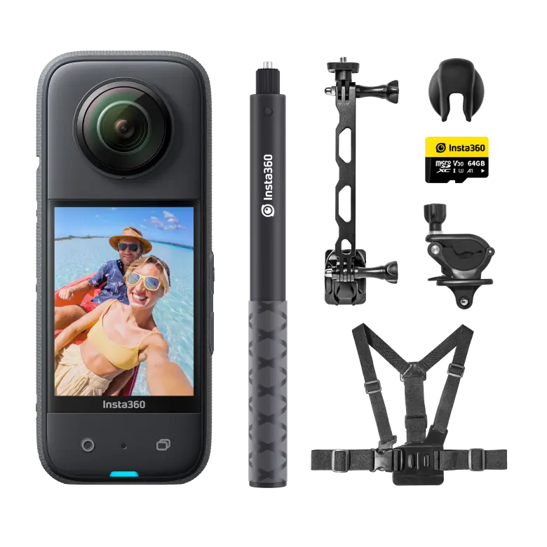 Insta360 X3 - Waterproof 360 Action Camera with 1/2 48MP Sensors, 5.7K 360 Active HDR Video, 72MP 360 Photo, 4K Single-Lens Waterproof 360 Action Camera DailyAlertDeals Snow Kit China 