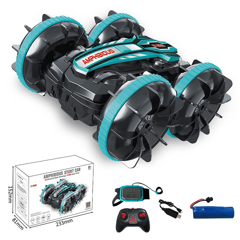 Newest High-tech Remote Control Car 2.4G Amphibious Stunt RC Car Double-sided Tumbling Driving Children Electric Toys for Boy Stunt RC Car Double-sided Tumbling Driving Children Electric Toys for Boy DailyAlertDeals Advanced Green USA
