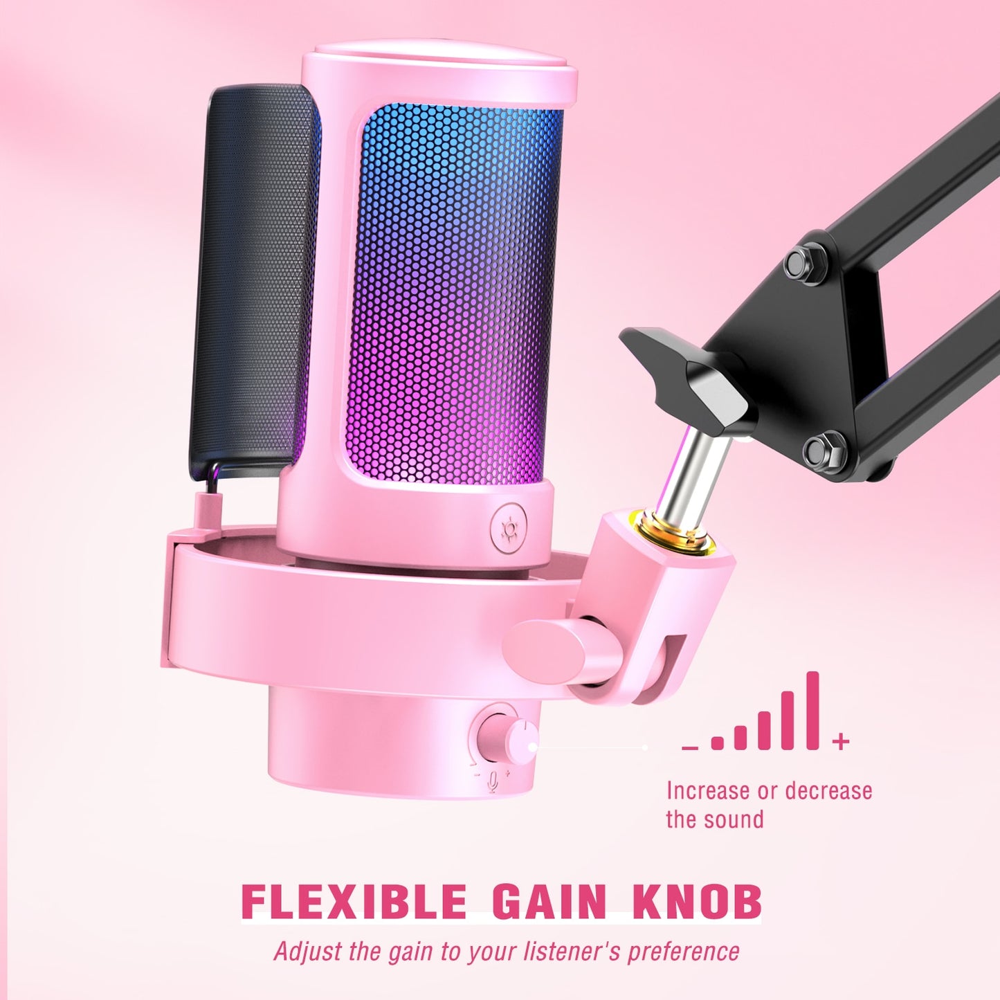 USB Microphone for Recording and Streaming on PC and Mac, Headphone Mic with 3 RGB Modes -A8 microphone for recording DailyAlertDeals
