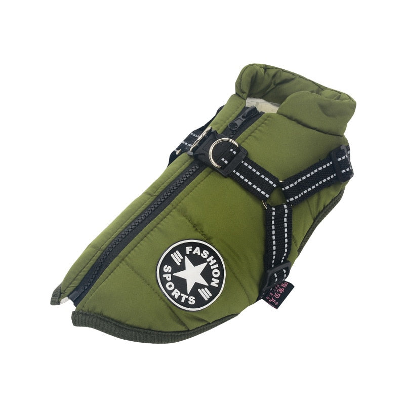 Pet Harness Vest Clothes Puppy Clothing Waterproof Dog Jacket Winter Warm Pet Clothes For Small Dogs Shih Tzu Chihuahua Pug Coat 0 DailyAlertDeals Green S