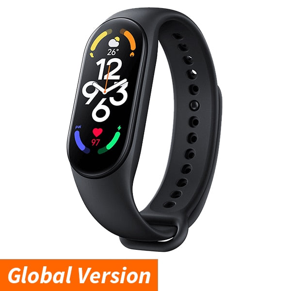 Xiaomi Mi Band 7 Smart Bracelet Fitness Tracker and Activity Monitor Smart Band 6 Color AMOLED Screen Bluetooth Waterproof Fitness Tracker and Activity Monitor Accessories DailyAlertDeals Global Version USA