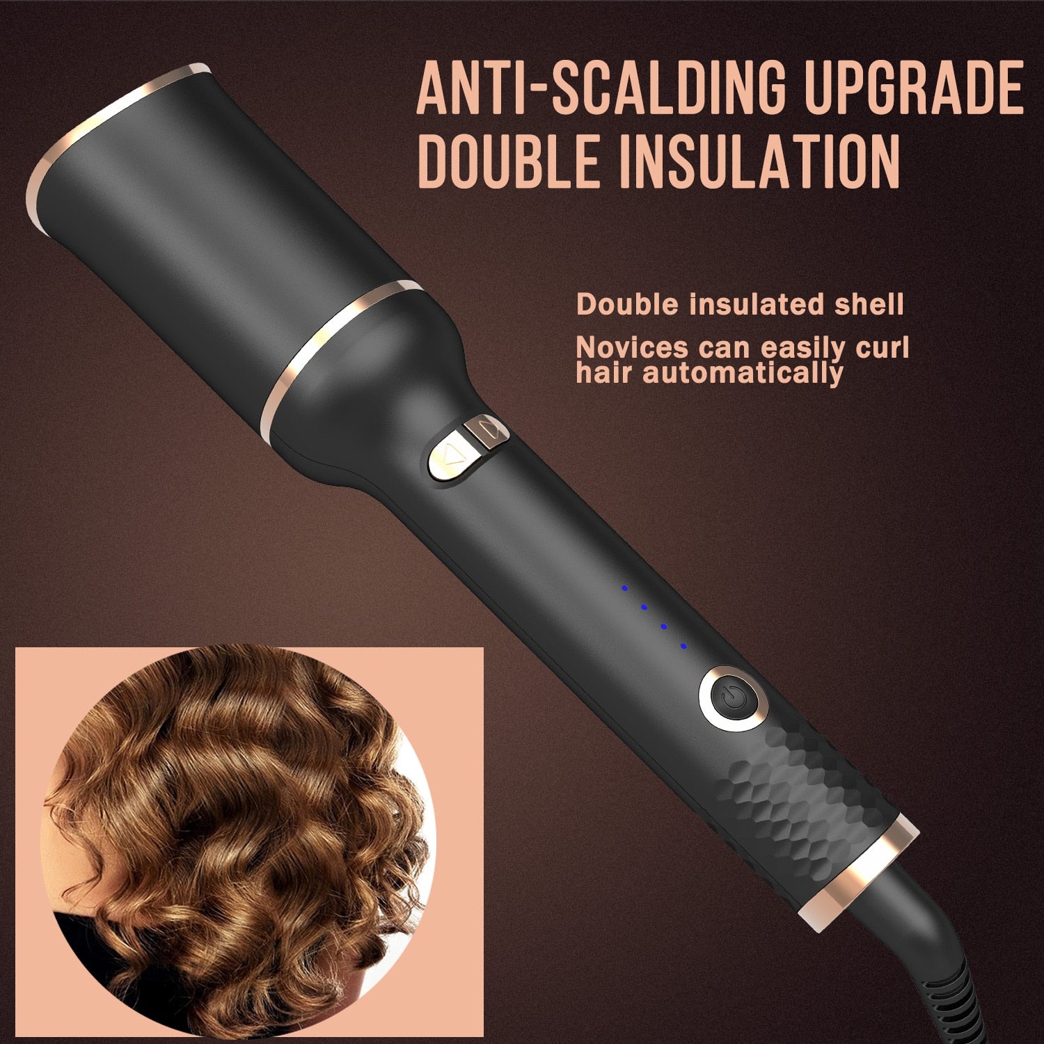 Auto Rotating Ceramic Hair Curler Automatic Curling Iron Styling Tool Hair Iron Curling Wand Air Spin and Curl Curler Hair Waver  DailyAlertDeals