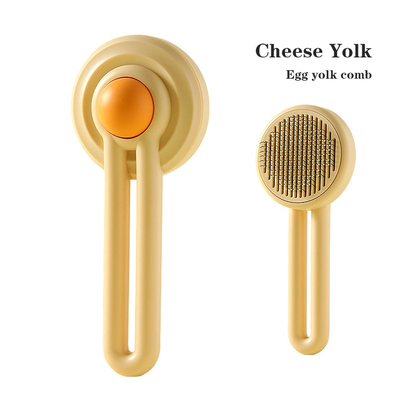 Kimpets Cat Comb Dog Hair Remover Brush Pet Grooming Slicker Needle Comb Removes Tangled Self Cleaning Pet Supplies Accessories 0 DailyAlertDeals Yellow