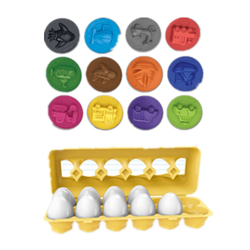 12PCS Montessori Education Early Learning Puzzle Geometric Shape Math Alphabet Game Baby Smart Plastic Material Egg Toys For Kid Kids toys DailyAlertDeals 12pcs Eggs With box5