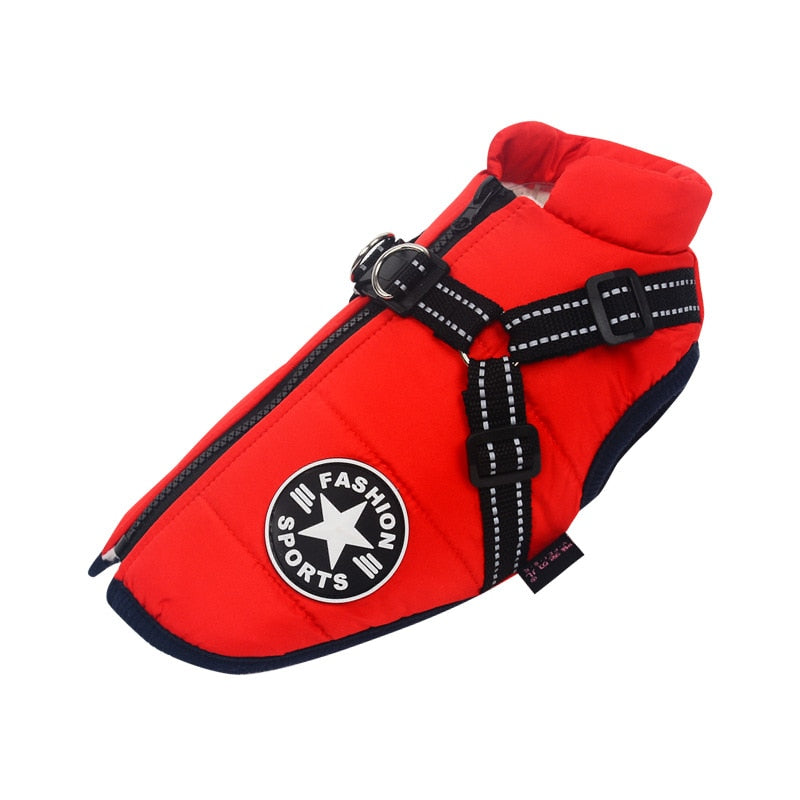 Pet Harness Vest Clothes Puppy Clothing Waterproof Dog Jacket Winter Warm Pet Clothes For Small Dogs Shih Tzu Chihuahua Pug Coat 0 DailyAlertDeals Red S