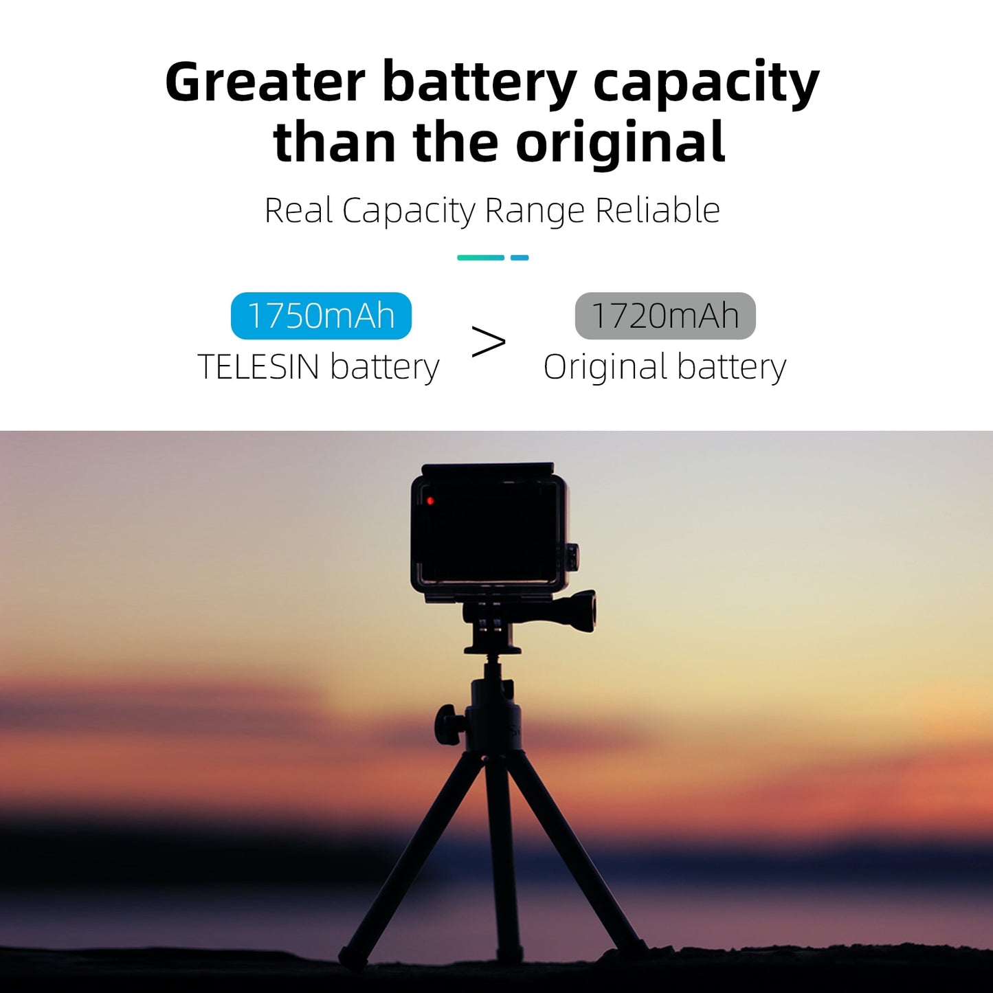 TELESIN Battery For GoPro Hero 10 11 1750 mAh Battery 3 Ways Fast Charger Box TF Card Storage For GoPro Hero 9 Accessories camera battery DailyAlertDeals