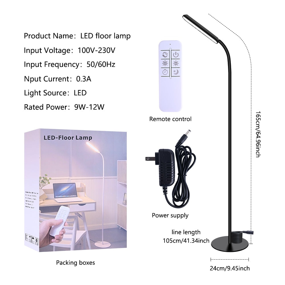 Modern Led Floor Lamp RGB Nordic Floor Lamps Living Room Indoor RGB Atmosphere Floor Light Standing Lamps for Bedroom Decoration 0 DailyAlertDeals Black-LFL2 RGBW EU Plug