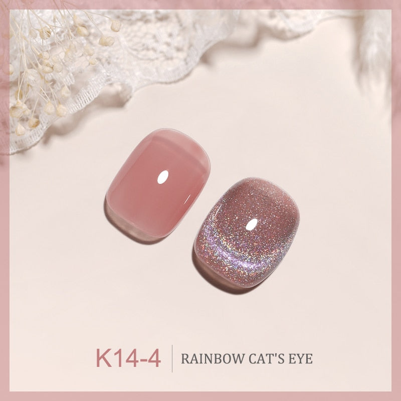 SKVP Gel Nail Polish Cat Eye Gel Semi Permanent Uv Varnish Gel Nail Art 8ML Glitter Effect Off Nail Polish Gel For Nails Design nail polish DailyAlertDeals K-14-4(V29)