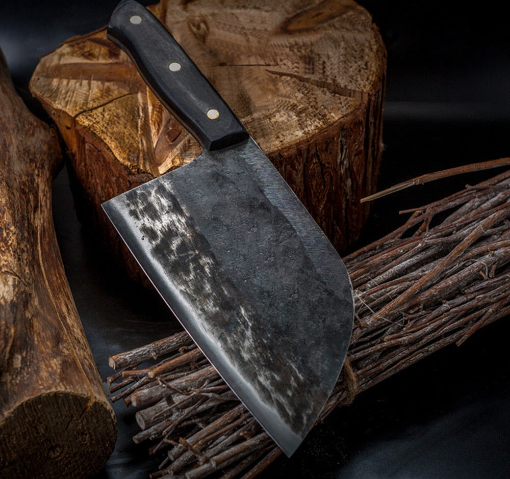 XITUO Full Tang Chef Knife Handmade Forged High-carbon Clad Steel Kitchen Knives Cleaver Filleting Slicing Broad Butcher knife 0 DailyAlertDeals