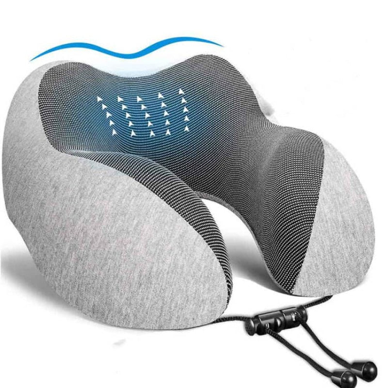 U Shaped Memory Foam Neck Pillows Soft Travel Pillow Massage Neck Pillow Sleeping Airplane Pillow Cervical Healthcare Bedding Pillows DailyAlertDeals