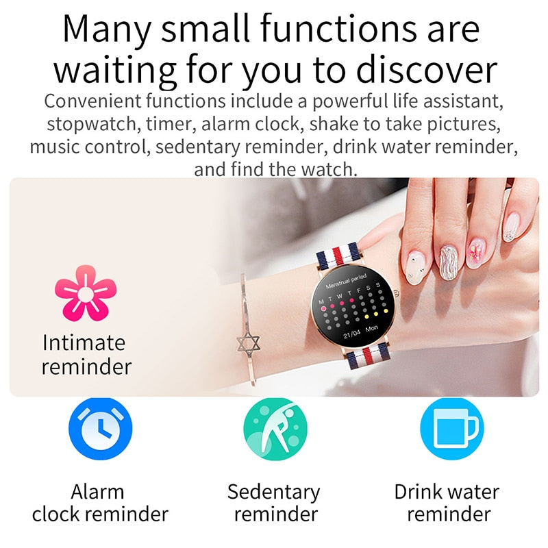 Ultra Thin Smart Watch Women 1.36 AMOLED 360*360 HD Pixel Display Always Show Time Call Reminder Smartwatch Ladies+Box ultra thin smart watch DailyAlertDeals