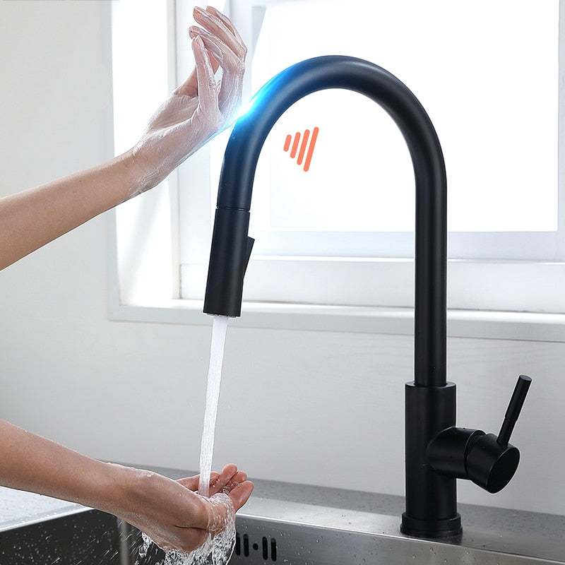 Smart Touch Kitchen Faucets Crane For Sensor Kitchen Water Tap Sink Mixer Rotate Touch Faucet Sensor Water Mixer KH-1005 Smart Touch Kitchen Faucets DailyAlertDeals