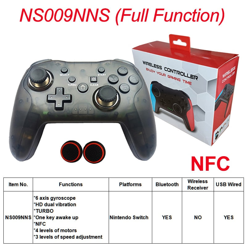 Original Wireless Controller Bluetooth For Nintendo Switch Pro PC PS3 Joystick Gamepad NFC Professional Lag-Free Gamepad BT Wireless Game Controller for Switch Pro DailyAlertDeals NS009NNS BOX 1 China 1 PCS