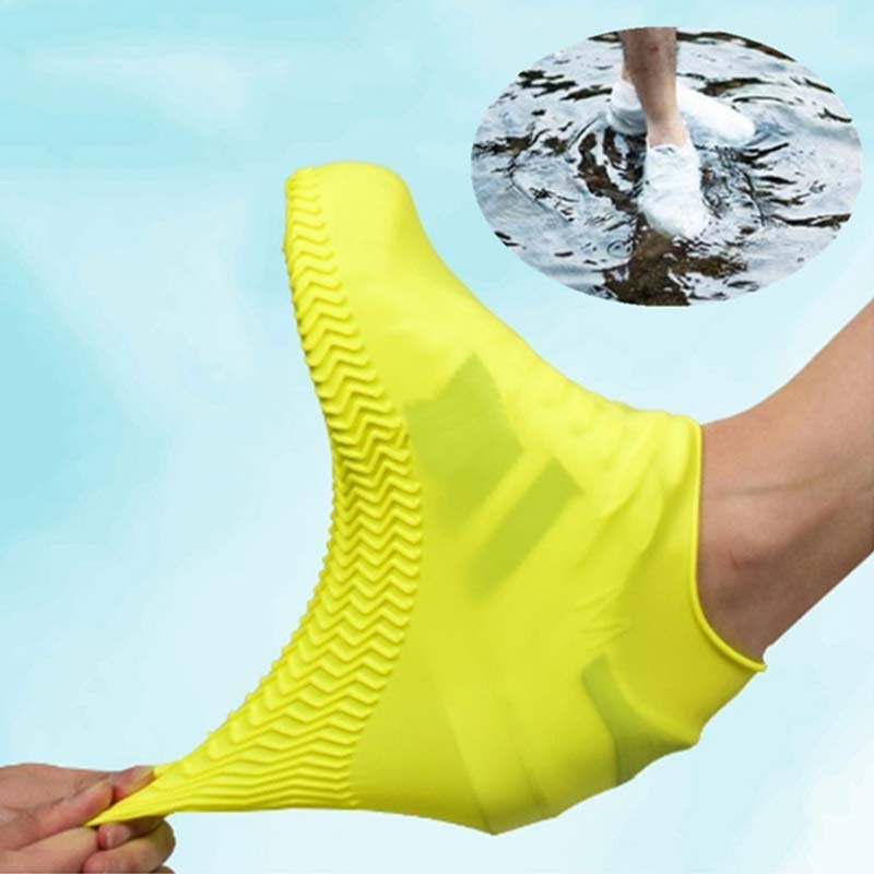 1 Pair Reusable Latex Waterproof Rain Shoes Covers Slip-Resistant Rubber Rain Boot Unisex Shoes Accessories Shoe Covers for rain DailyAlertDeals   