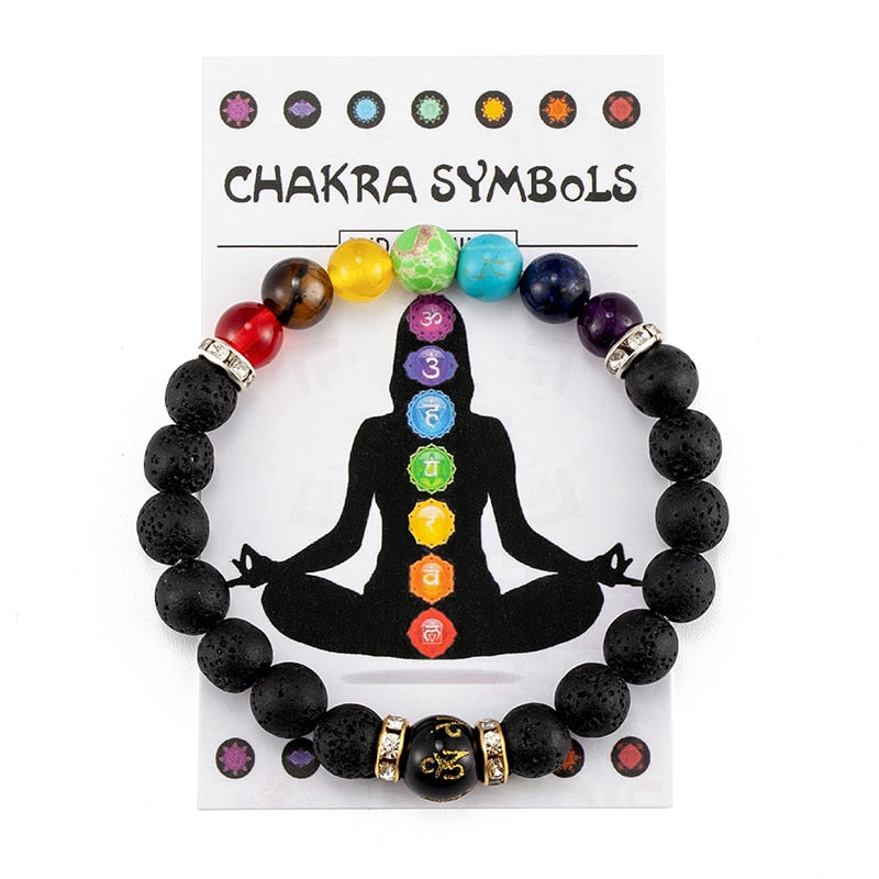 7 Chakra Bracelet with Meaning Cardfor Men Women Natural Crystal Healing Anxiety Jewellery Mandala Yoga Meditation Bracelet Gift 0 DailyAlertDeals