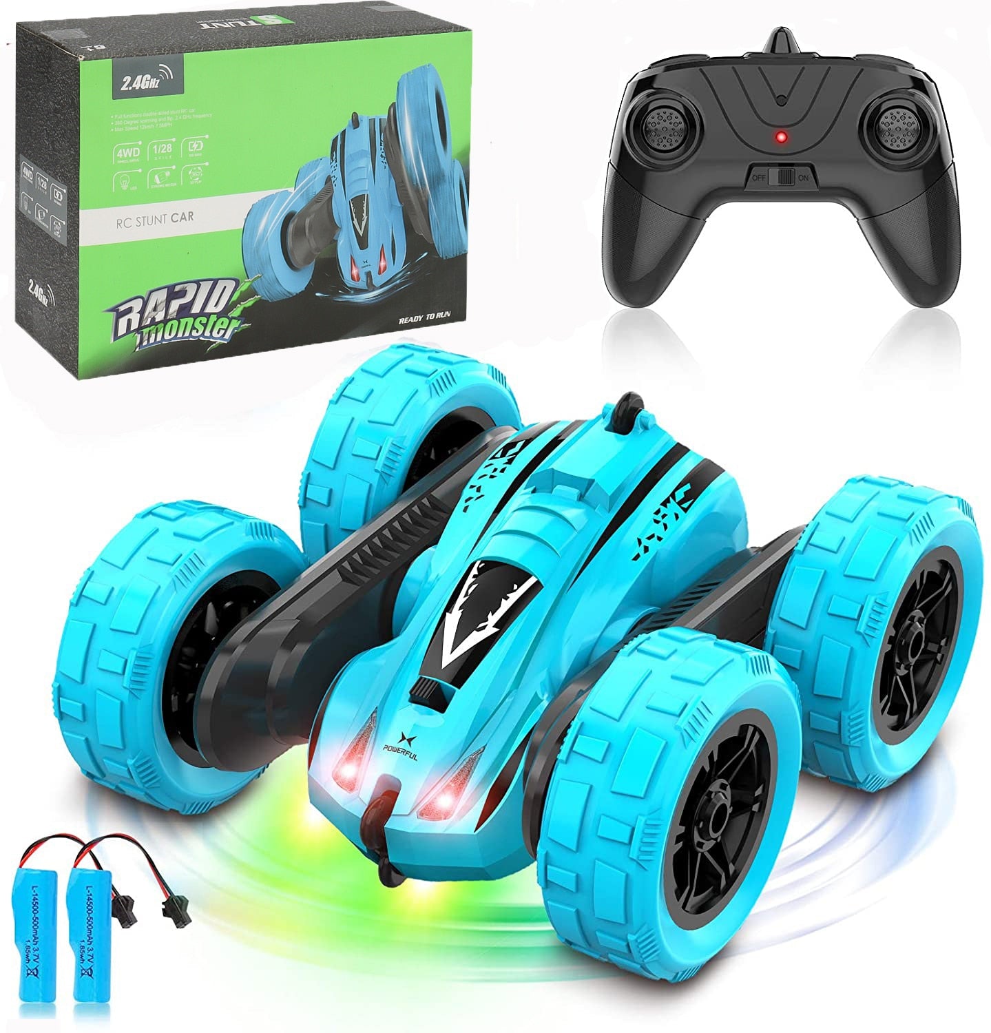4WD RC Car 2.4G Radio Remote Control Car 1:24 Double Side RC Stunt Cars 360° Reversal Vehicle Model Toys For Children Boy RC Stunt Cars 360° Reversal Vehicle Model Toys For Children Boy DailyAlertDeals