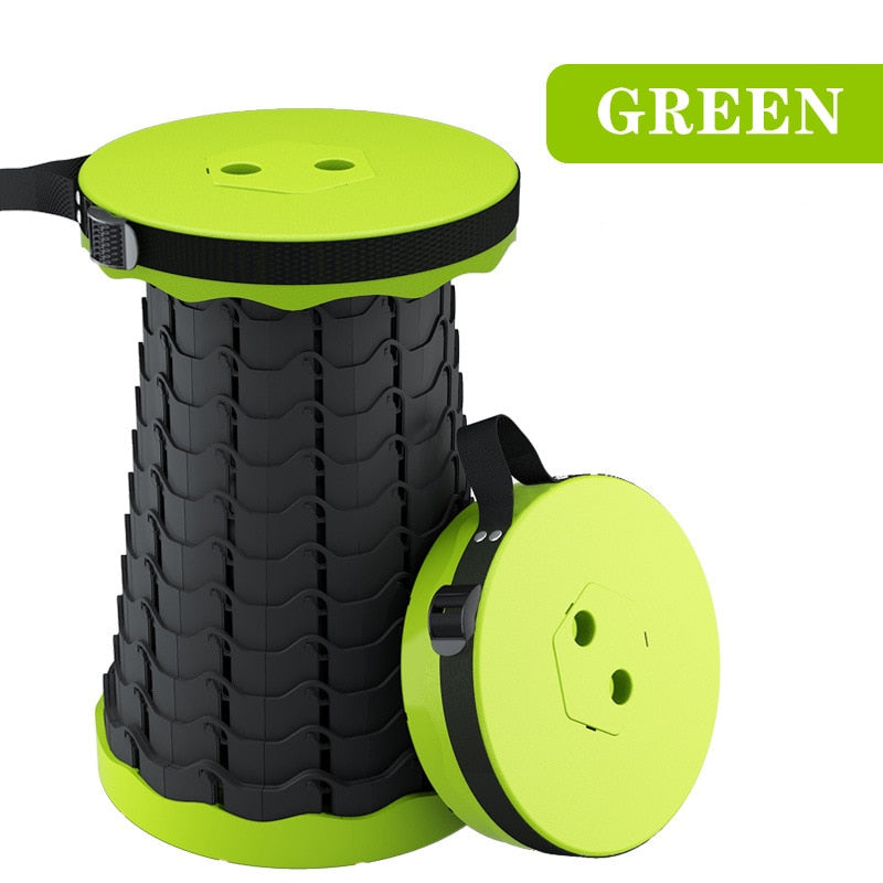 Portable Telescopic Folding Stool Outdoor Camping Retractable Stools for Travel Hiking Beach Chair Foldable Fishing Stool Chairs Folding Chairs & Stools DailyAlertDeals China Green