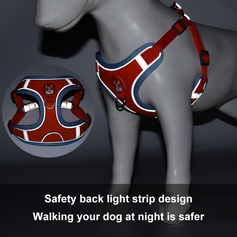 New Pet Dog Harness Leash Set Reflective Adjustable Puppy harness 0 DailyAlertDeals