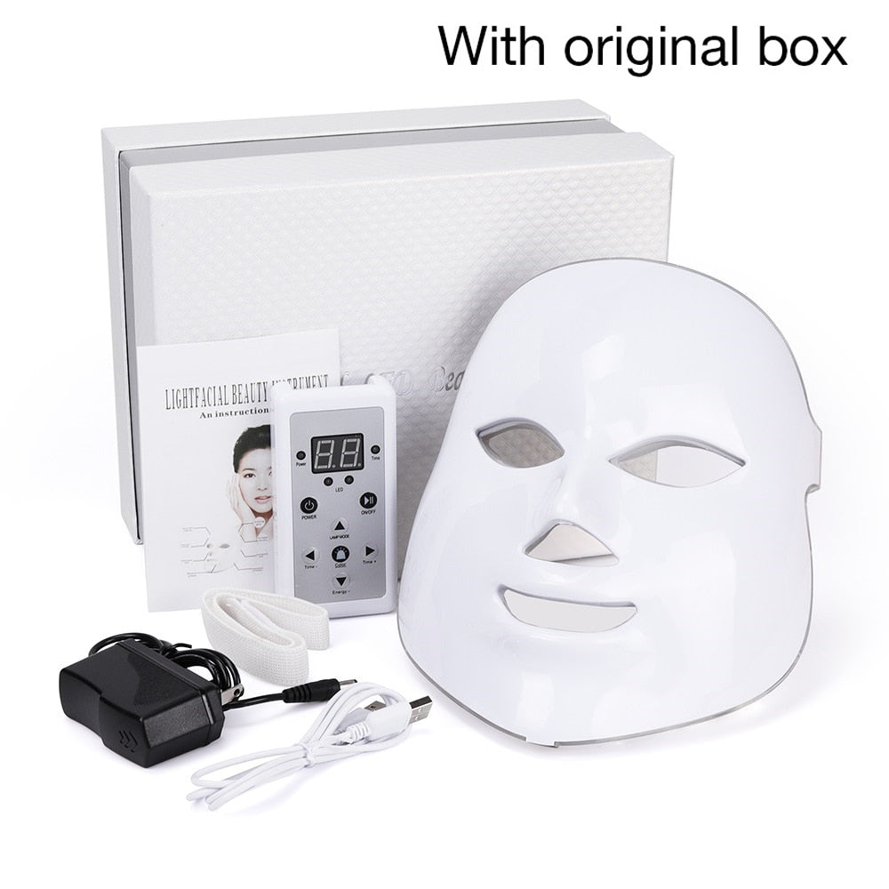 VIP Facial LED Mask with Neck LED Light Therapy Face Beauty Mask Skin Tightening Photon Rejuvenation Whitening Facial Massager 0 DailyAlertDeals No Neck with Box Australia