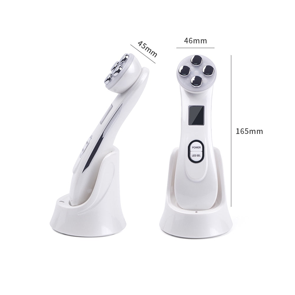 Facial Mesotherapy Electroporation RF Radio Frequency LED Photon Face Lifting Tighten Wrinkle Removal Skin Care Face Massager 0 DailyAlertDeals