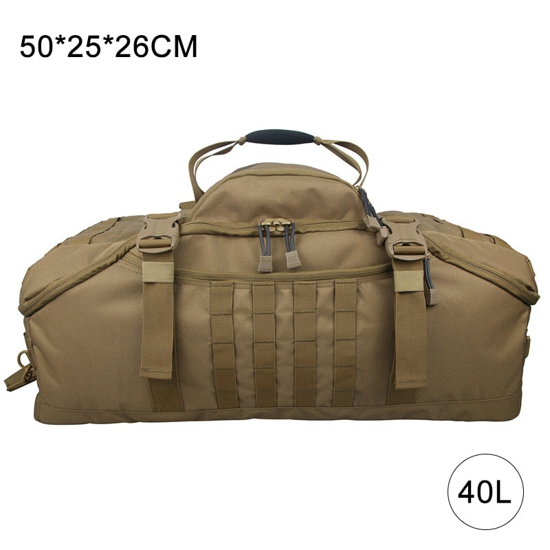 40L 60L 80L Waterproof Travel Bags Large Capacity Luggage Bags Men Duffel Bag Travel Tote Weekend Bag Military Duffel Bag 0 DailyAlertDeals 40L Coyote China