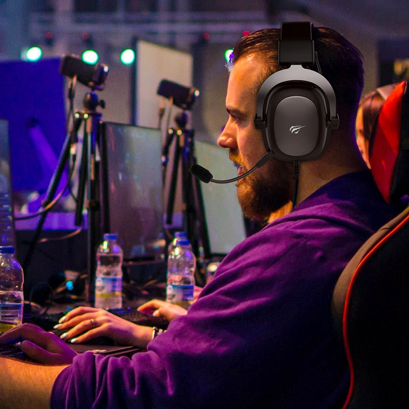 HAVIT H2002d Wired Gaming Headphones 3.5mm Surround Sound Over ear Headset with Pluggable Microphone PC Laptop PS5 Switch Gamer Gaming headphones DailyAlertDeals