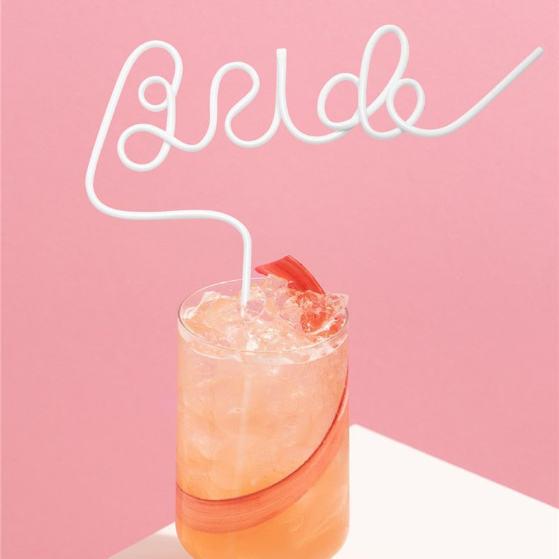 Bride To Be Straw Summer Beach Pool Wedding Engagement Bridal Shower Bachelorette Hen Party Honeymoon Travel Decoration Gift Drinking Straws & Stirrers DailyAlertDeals