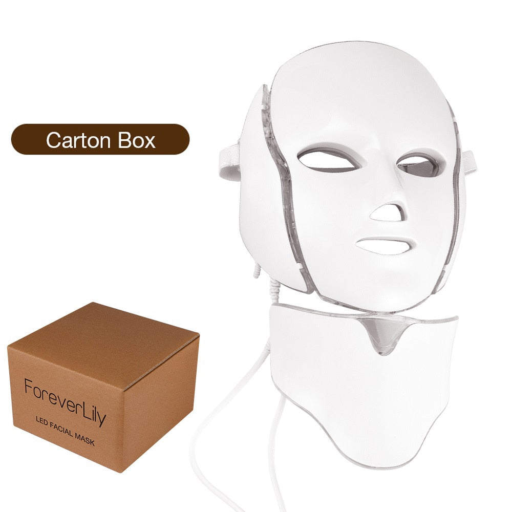 VIP Facial LED Mask with Neck LED Light Therapy Face Beauty Mask Skin Tightening Photon Rejuvenation Whitening Facial Massager 0 DailyAlertDeals With Neck Carton Box Australia
