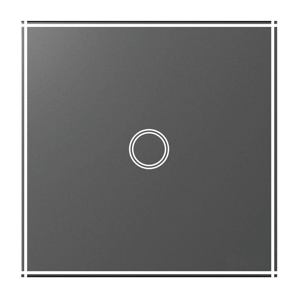 MiniTiger EU Touch Switch LED Crystal Glass Panel Wall Lamp Light Switch 1/2/3 Gang AC100-240V LED Sensor Switches Interruttore LED Touch Switch DailyAlertDeals Grey Touch 1-Gang EU Standard